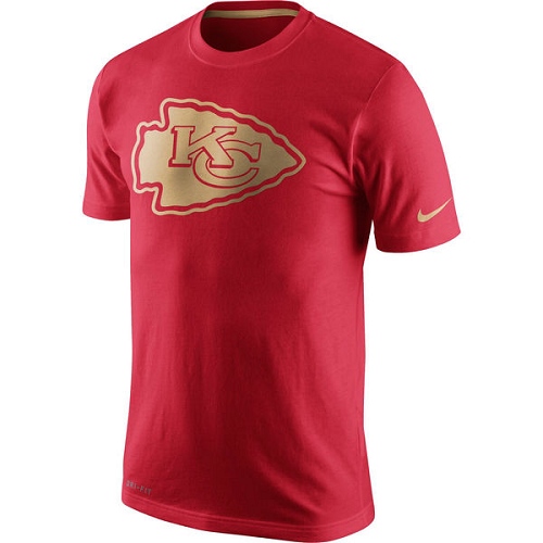 NFL Men's Kansas City Chiefs Nike Red Championship Drive Gold Collection Performance T-Shirt